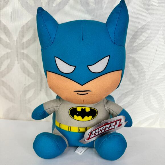 5. for $25| Batman Justice League Big Head Character Stuffed 10" Long Blue Gray - Picture 3 of 8